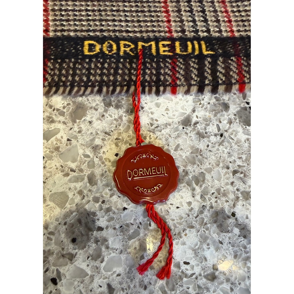 Dormeuil Rare Wool Cashmere Angora Luxury Fabric Grey Glen Plaid 2.4 x 1.6 yds